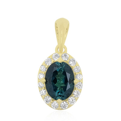 Ciondolo in oro con Indicolite Brasiliana