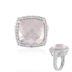 Anello in argento con Quarzo Rosa