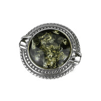Anello in argento con Ambra Baltica