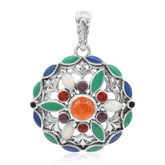 Ciondolo in argento con Giadeite Rossa