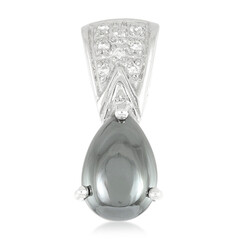 Ciondolo in argento con Ematite Nera