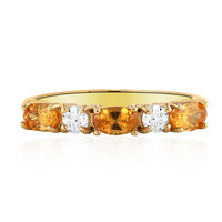 Anello in argento con Spessartina