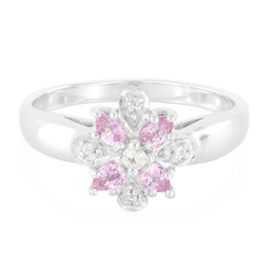 Anello in argento con Zaffiro Ceylon Rosa