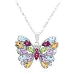 Collana in argento con Topazio Blu Cielo