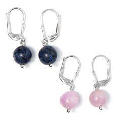 Orecchini in argento con Dumortierite