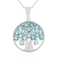 Collana in argento con Topazio Blu Cielo