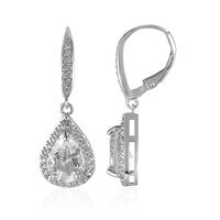 Orecchini in argento con Topazio Bianco