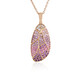 Collana in argento con Zaffiro Rosa (KM by Juwelo)