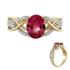 Anello in oro con Tormalina Rosa (AMAYANI)