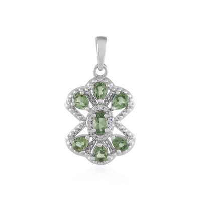 Ciondolo in argento con Apatite Verde