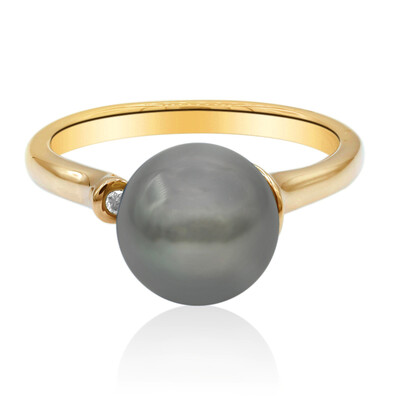 Anello in oro con Perla Tahitiana (TPC)