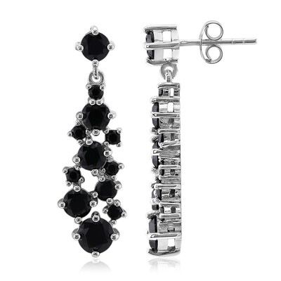 Orecchini in argento con Spinello Nero