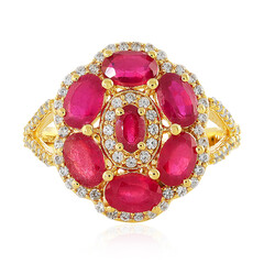 Anello in argento con Rubino del Madagascar
