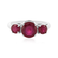 Anello in argento con Rubino del Madagascar