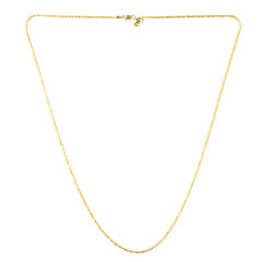 Catenina Criss Cross regolabile con cursore in argento 925 placcato oro giallo - 61 cm - 4,56 g