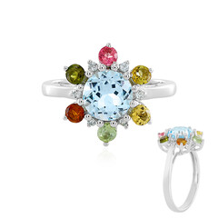 Anello in argento con Topazio Blu Cielo