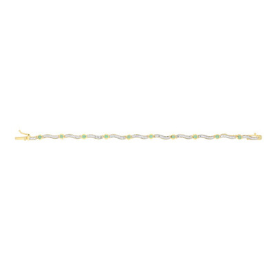 Bracciale in argento con Smeraldo Zambia