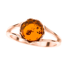 Anello in argento con Ambra Baltica