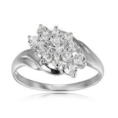 Anello in argento con Topazio Bianco
