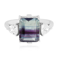 Anello in argento con Fluorite Bicolore