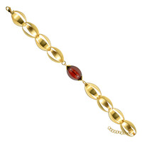 Bracciale in acciaio inossidabile con Ambra Baltica