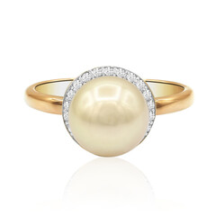 Anello in oro con Perla Dorata dei Mari del Sud (TPC)