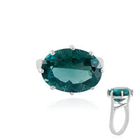 Anello in argento con Fluorite Petrolio del Belgio