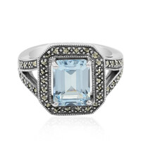 Anello in argento con Topazio Blu Cielo