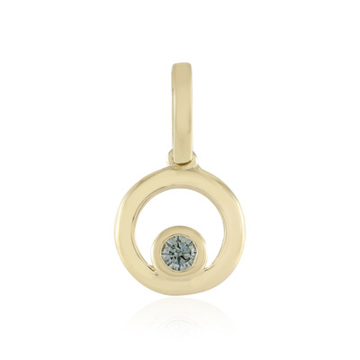 Ciondolo in oro con Diamante blu cielo SI2