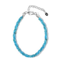 Bracciale in argento con Apatite Blu Neon