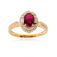 Anello in oro con Rubino Mozambico AAA (CIRARI)
