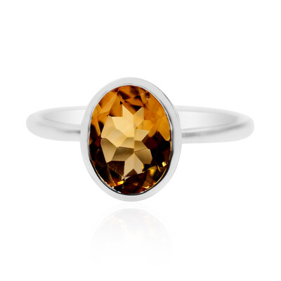 Anello in argento con Scapolite Cognac