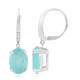Orecchini in argento con Quarzo blu pastello