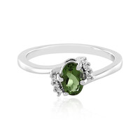 Anello in argento con Moldavite