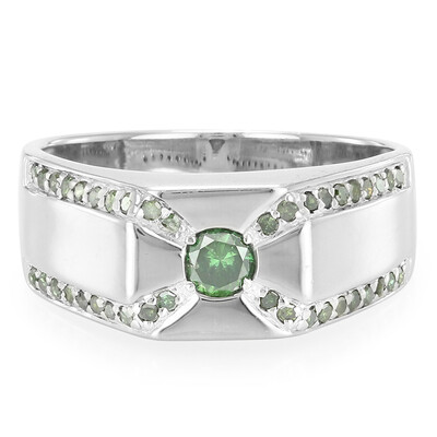 Anello da uomo in argento con Diamante Fancy