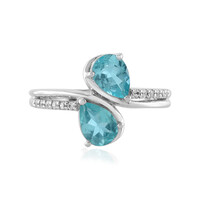 Anello in argento con Apatite Blu
