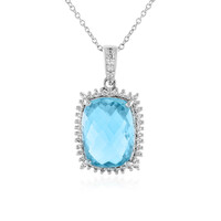 Collana in argento con Topazio Blu Cielo