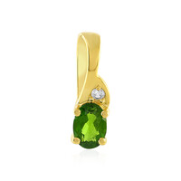 Ciondolo in argento con Diopside Russo