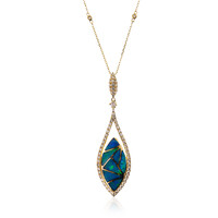 Collana in oro con Opale Nero di Lightning Ridge (CIRARI)