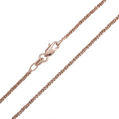 Catenina Criss Cross in argento 925 placcato oro rosa - 45 cm - 3,6 g