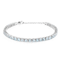 Bracciale in argento con Topazio Blu Cielo