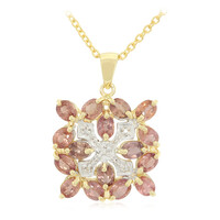 Collana in oro con Zaffiro Padparadscha (non riscaldato) (AMAYANI)