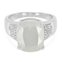 Anello in argento con Pietra di Luna Bianca