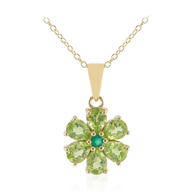 Collana in argento con Peridoto della Birmania