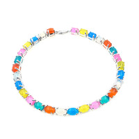 Bracciale in argento con Opale Arancione d'Etiopia