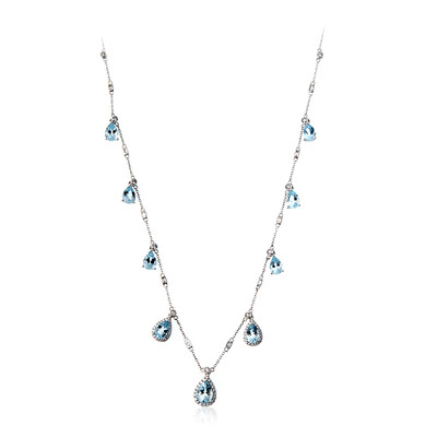 Collana in oro con Acquamarina Brasiliana AAA (CIRARI)