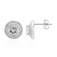 Orecchini in argento con Topazio Bianco