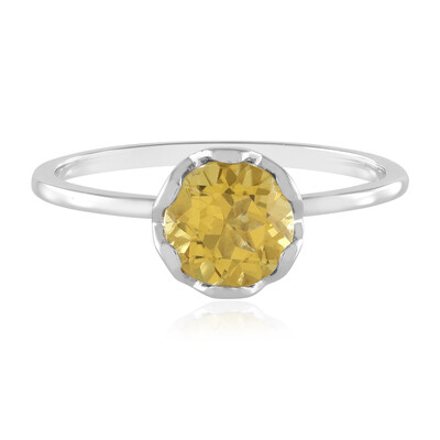 Anello in oro con Berillo Dorato