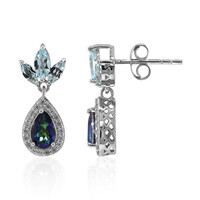 Orecchini in argento con Quarzo Mistico Blu
