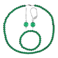 Parure in argento con Onice Verde